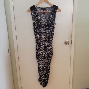 INC International Concepts Black and White Midi Dress